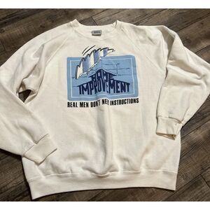 Vintage 90s Home Improvement Real Men Don't Need Instructions Sweat Shirt XL